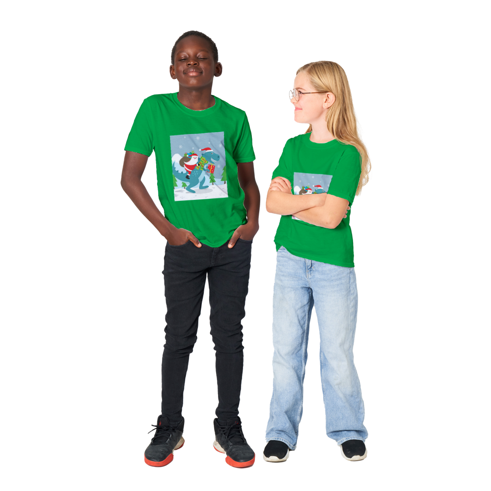 T-Rex kids Christmas T-shirt