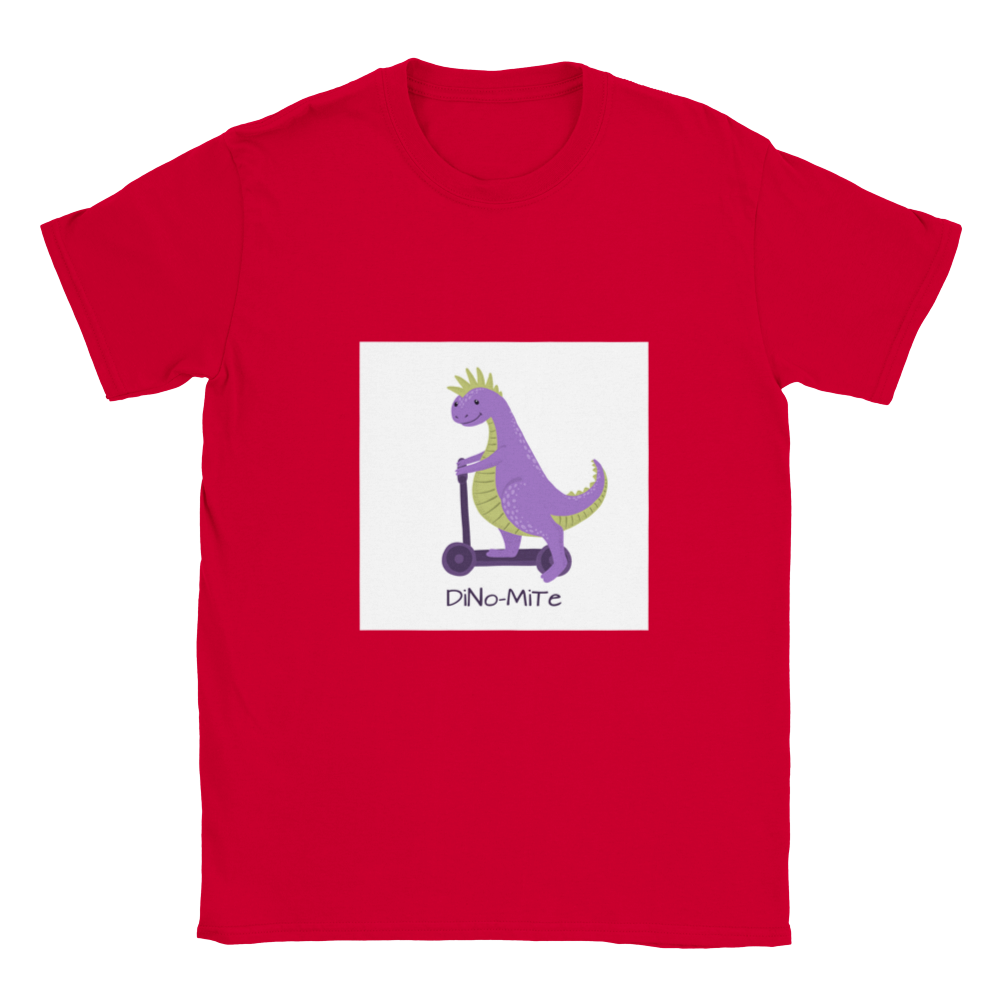 Dinosaur scooter Kids T-shirt