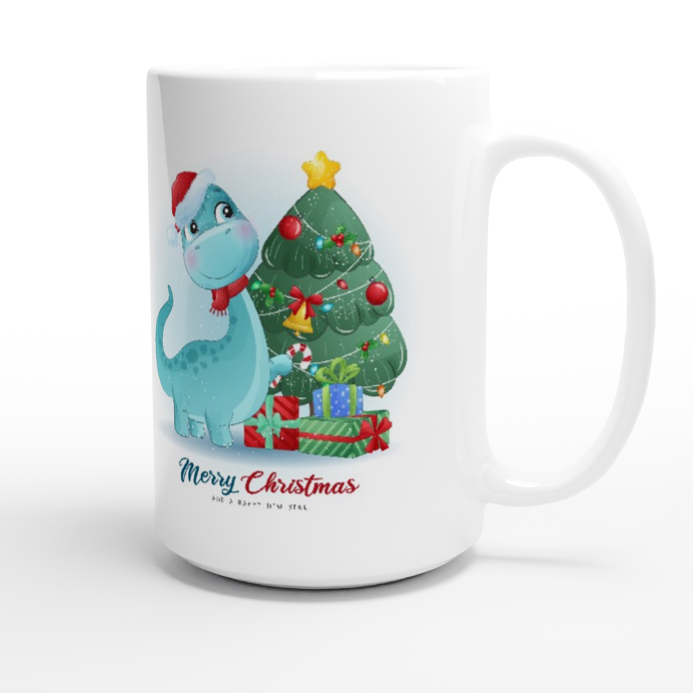 Cute dinosaur Christmas 15oz ceramic Mug