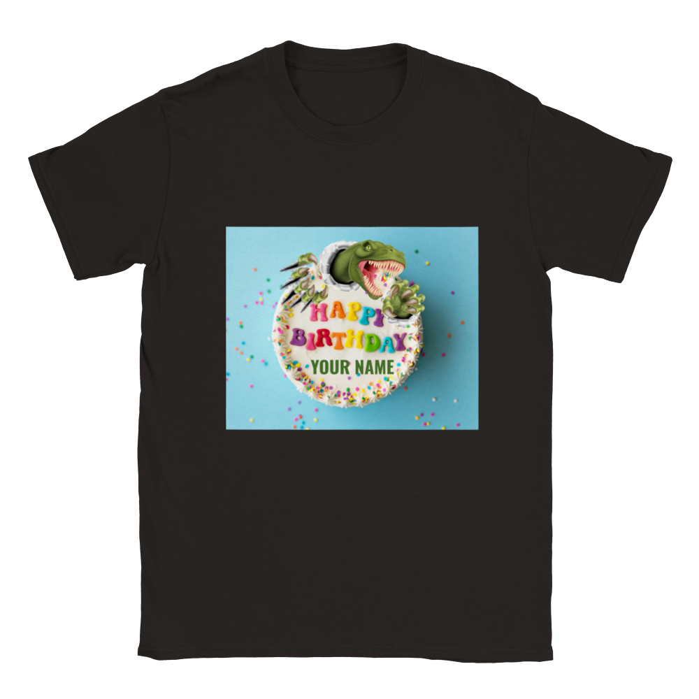 Personalised dinosaur theme Kids birthday T-shirt