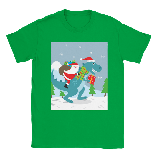 T-Rex kids Christmas T-shirt