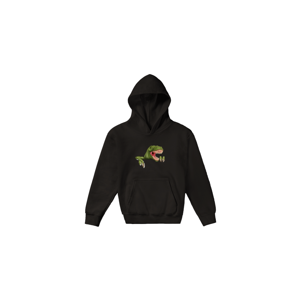 Angry dinosaur Kids Pullover Hoodie