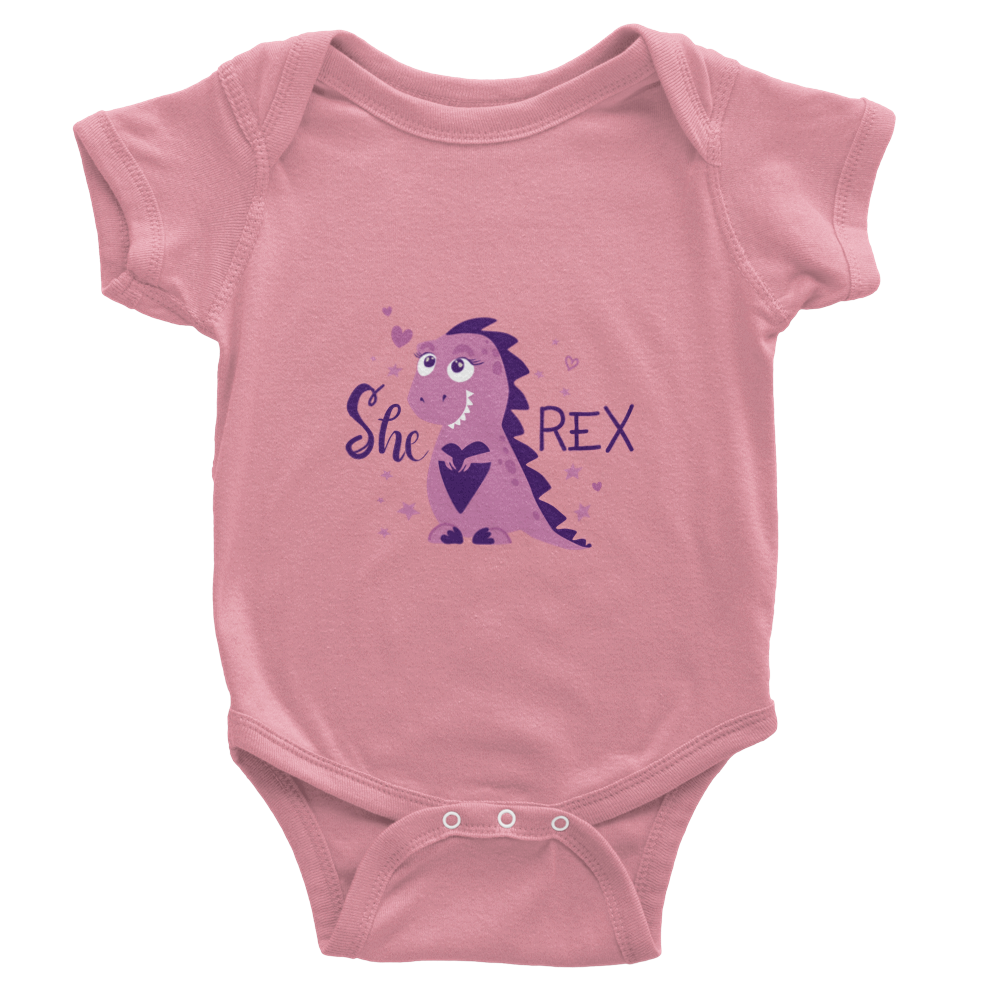 She Rex Baby Short Sleeve Onesies