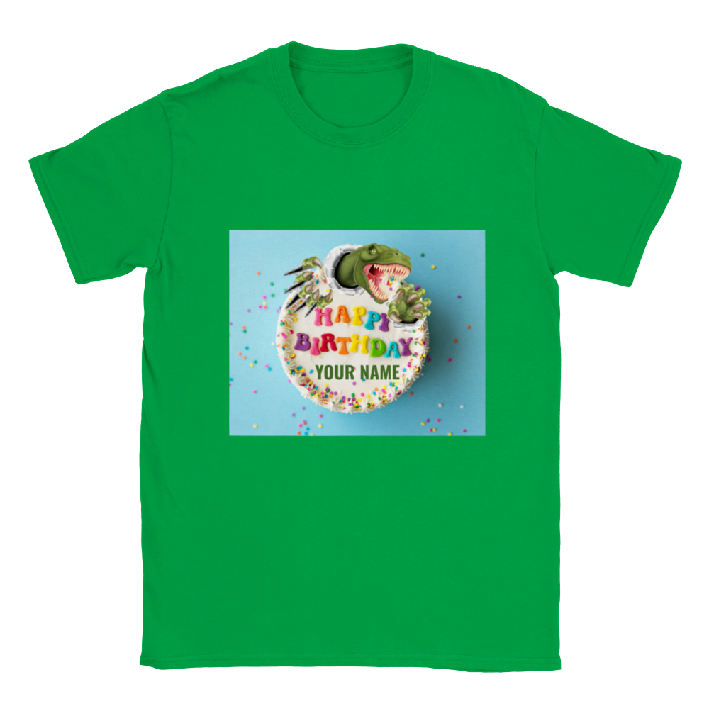 Personalised dinosaur theme Kids birthday T-shirt