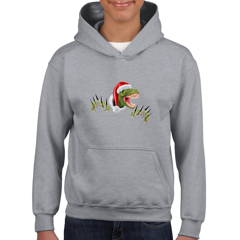 Velociraptor kids Christmas Hoodie