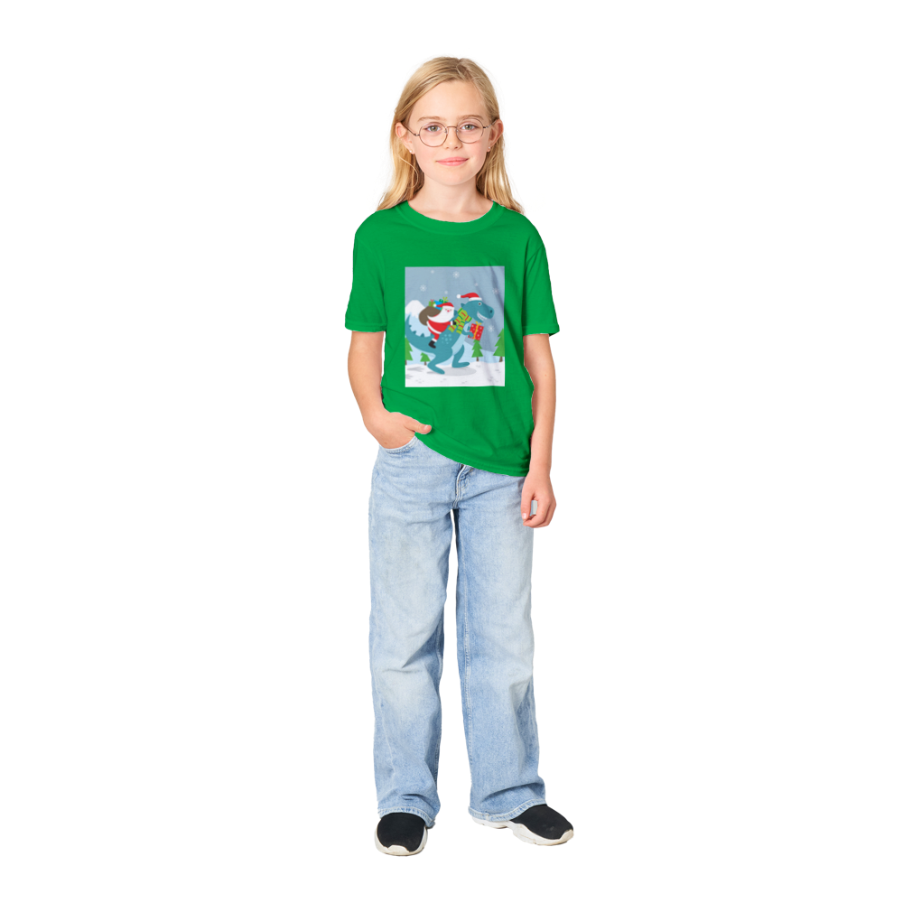 T-Rex kids Christmas T-shirt