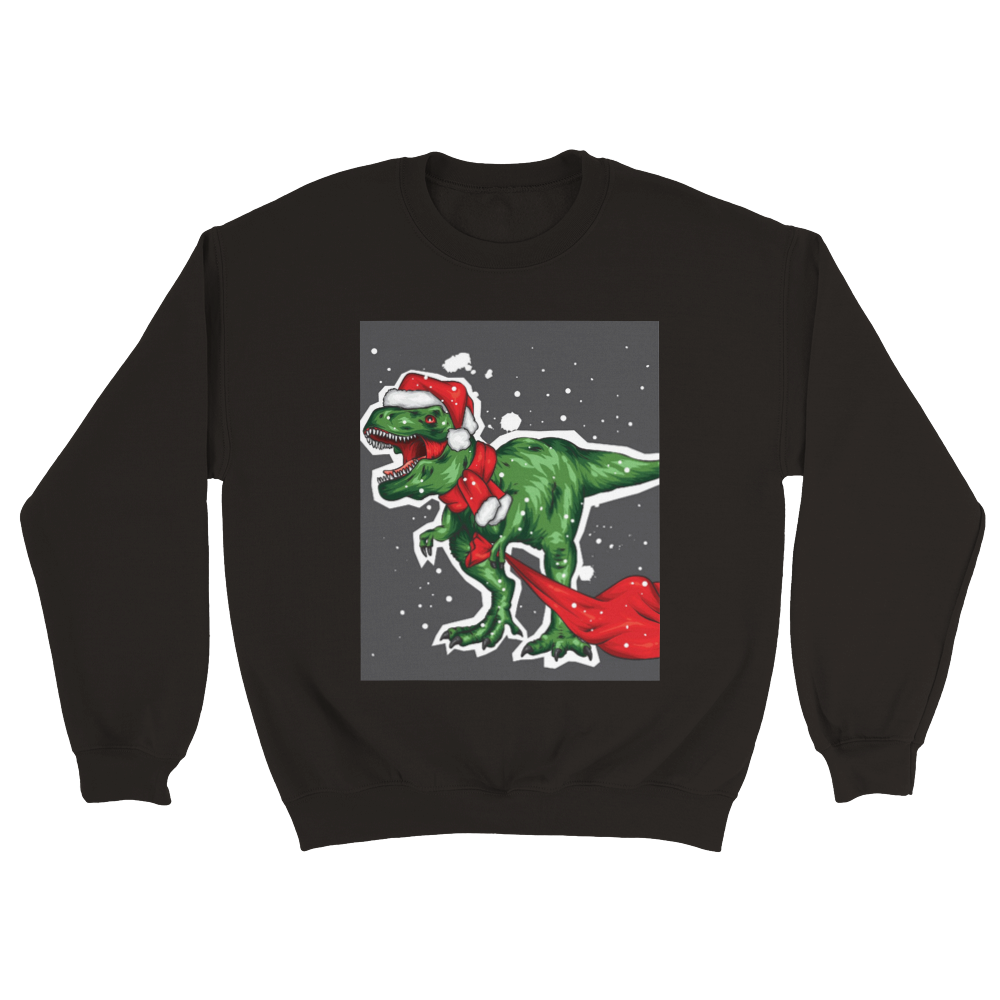 T-rex kids Christmas jumper