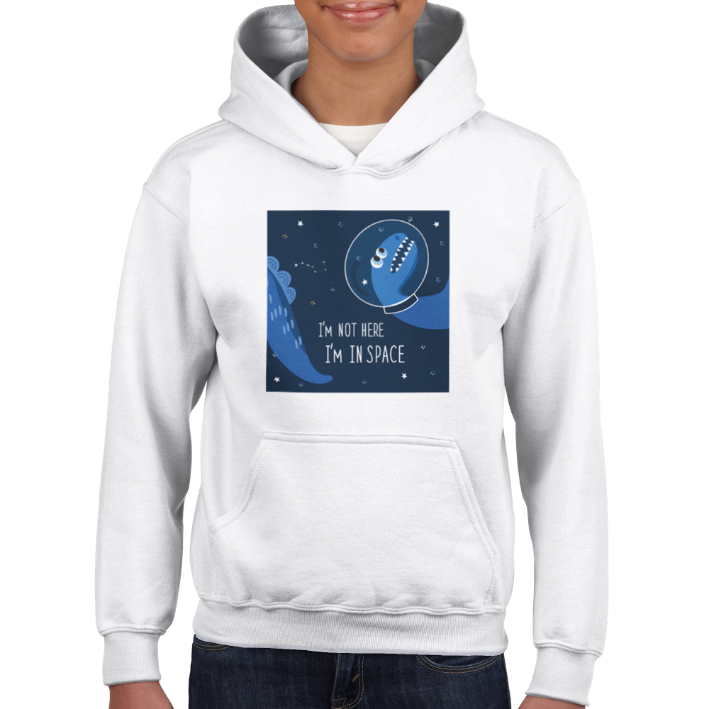 Space dinosaur Kids Pullover Hoodie