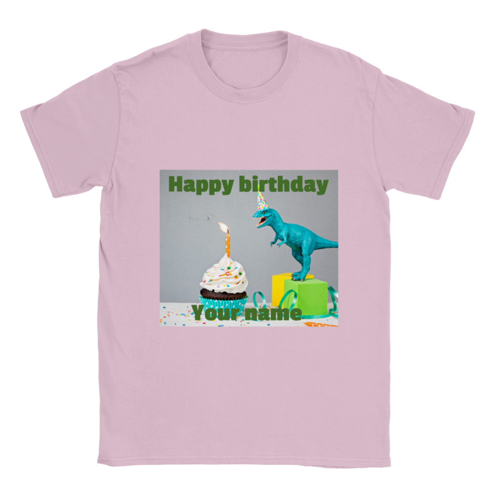 Personalised dinosaur theme kids birthday T-shirt