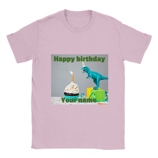 Personalised dinosaur theme kids birthday T-shirt