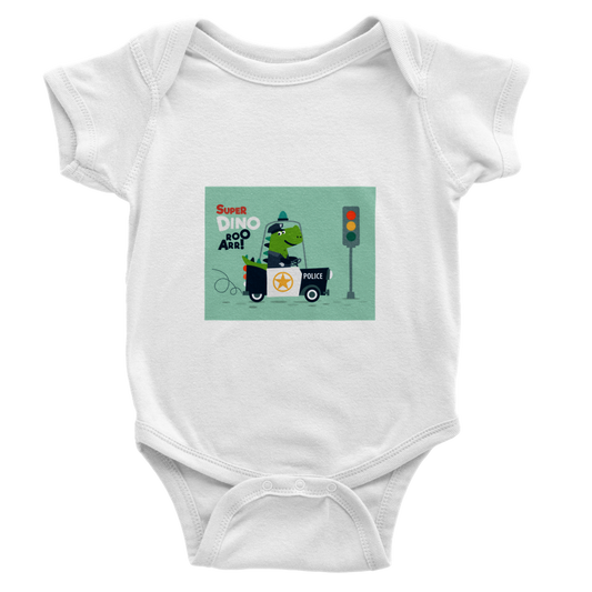 Dinosaur police Baby Short Sleeve Onesies