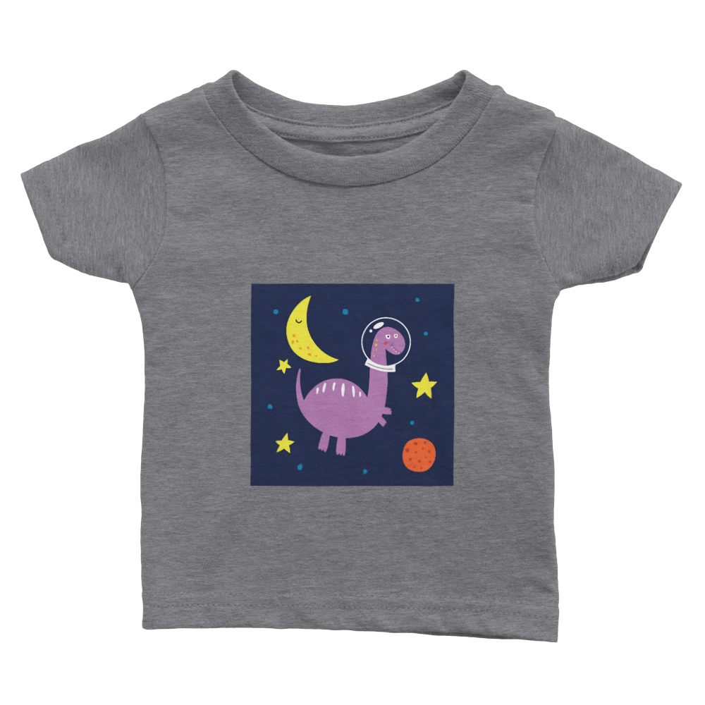 Moon and stars dinosaur baby T-shirt