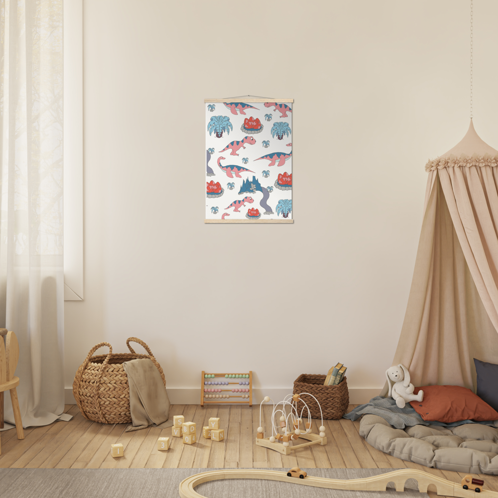 Dinosaur Museum-Quality Matte Paper Poster & Hanger