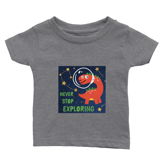 Never stop exploring Dinosaur Baby T-shirt