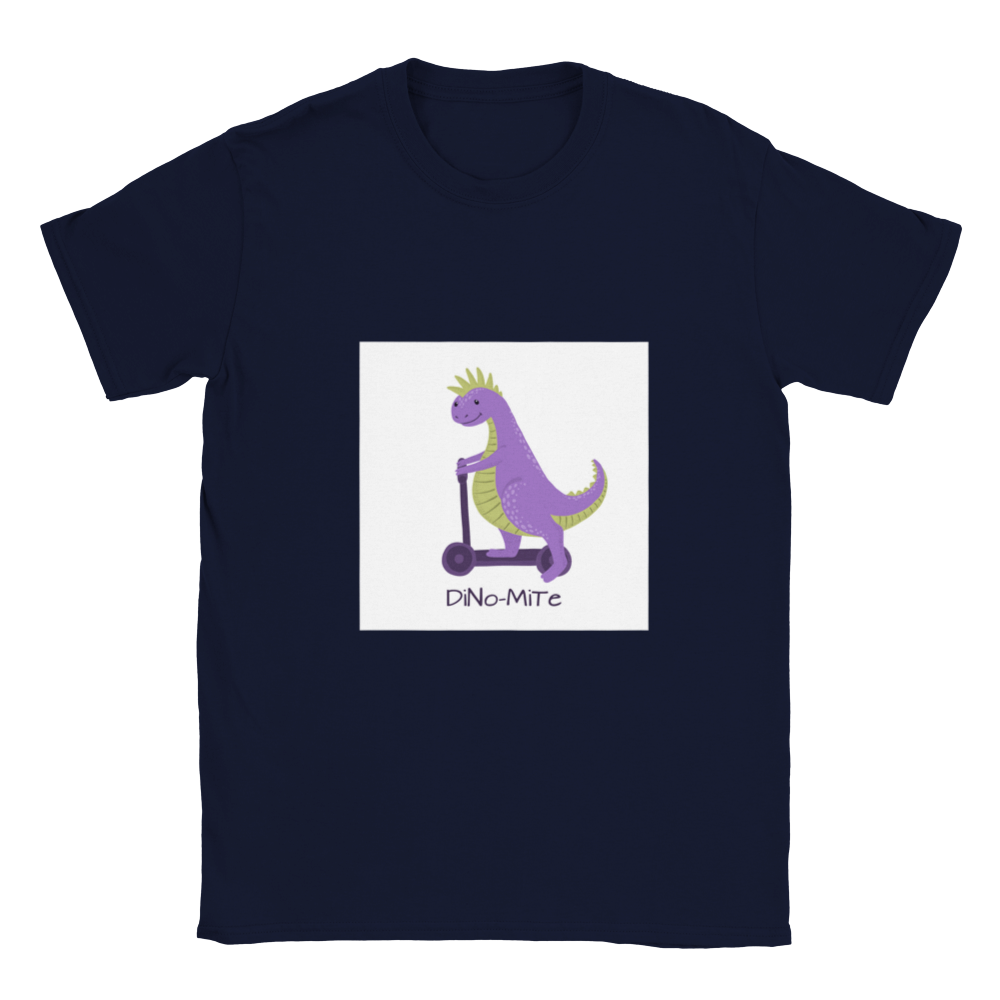 Dinosaur scooter Kids T-shirt