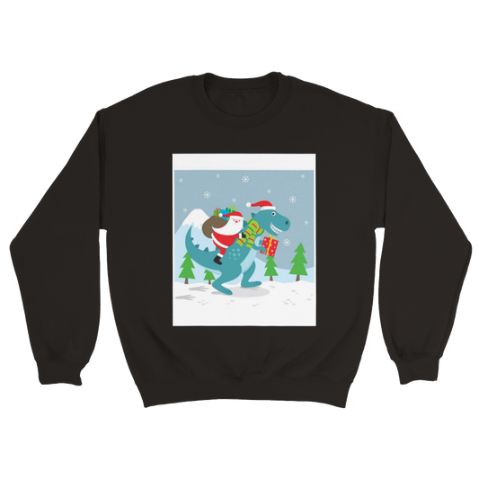 T-Rex kids Christmas Jumper