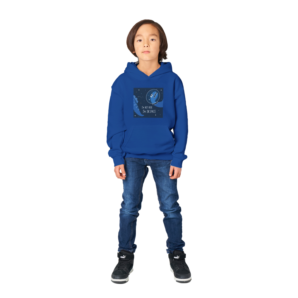 Space dinosaur Kids Pullover Hoodie