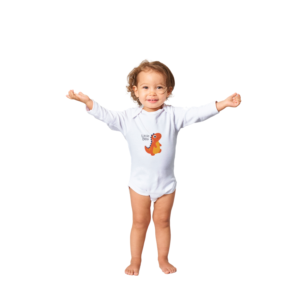 Little Dino Baby Long Sleeve Onesies