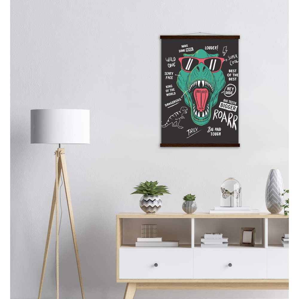 T-Rex Museum-Quality Matte Paper Poster & Hanger