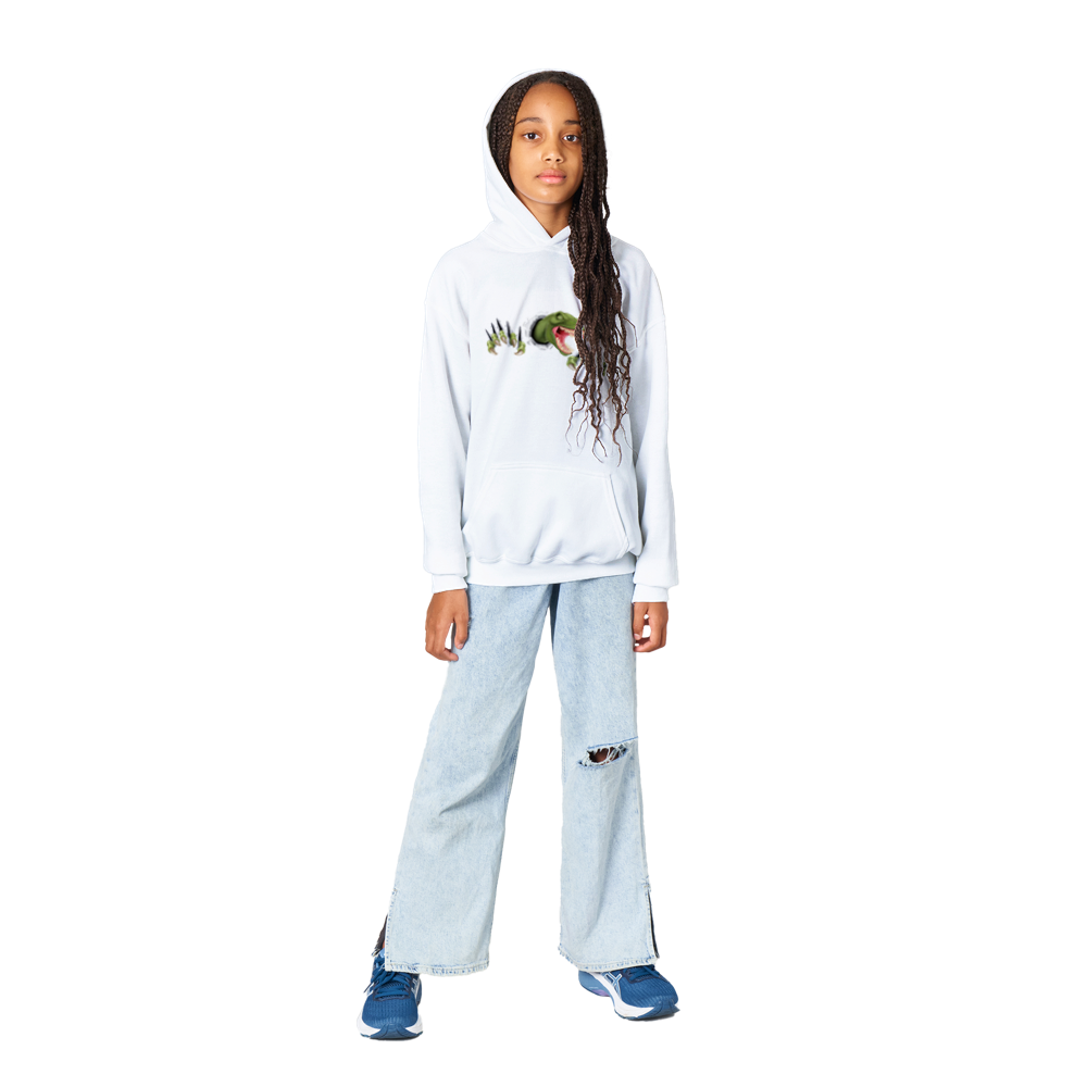 Velociraptor Kids Pullover Hoodie