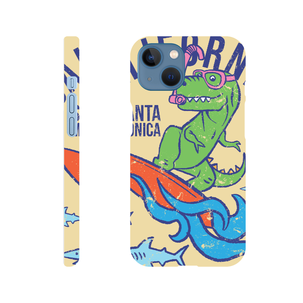 Surfing t-Rex Slim phone case Christmas gift