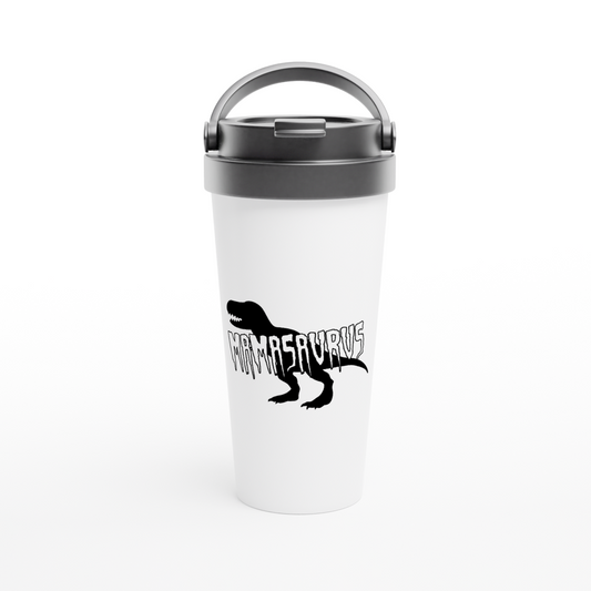 Mamasuras White 15oz Stainless Steel Travel Mug Christmas gift