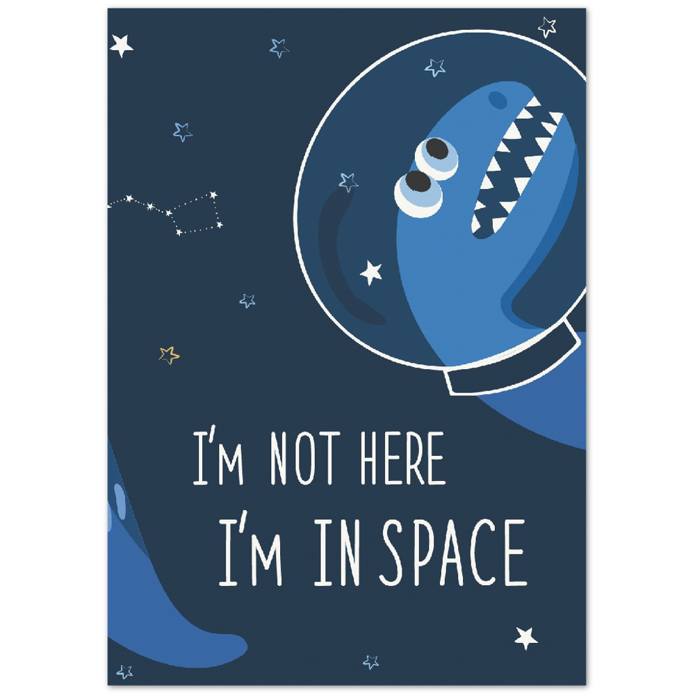 Space dinosaur Museum-Quality Matte Paper Poster