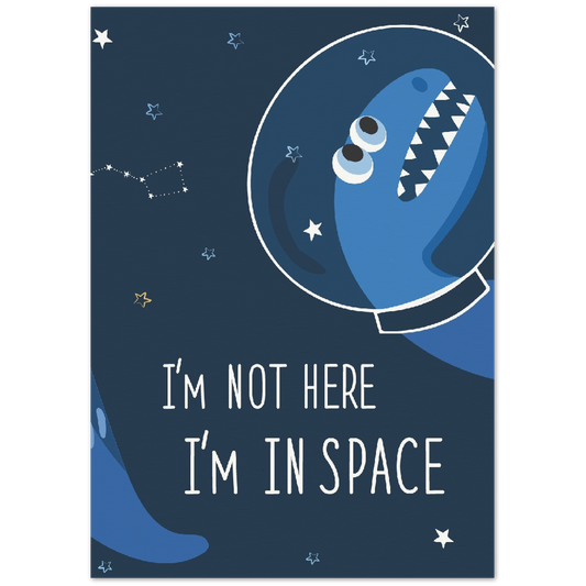 Space dinosaur Museum-Quality Matte Paper Poster