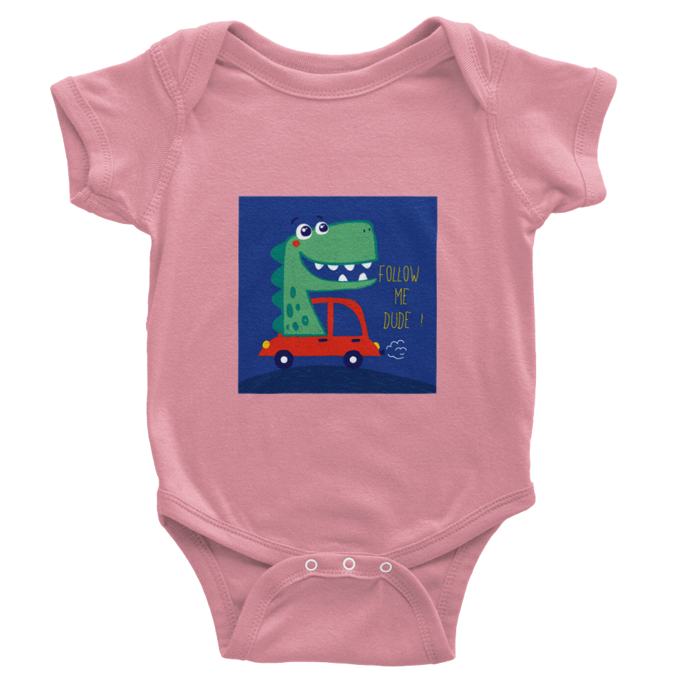 Driver dinosaur Baby Short Sleeve Onesies