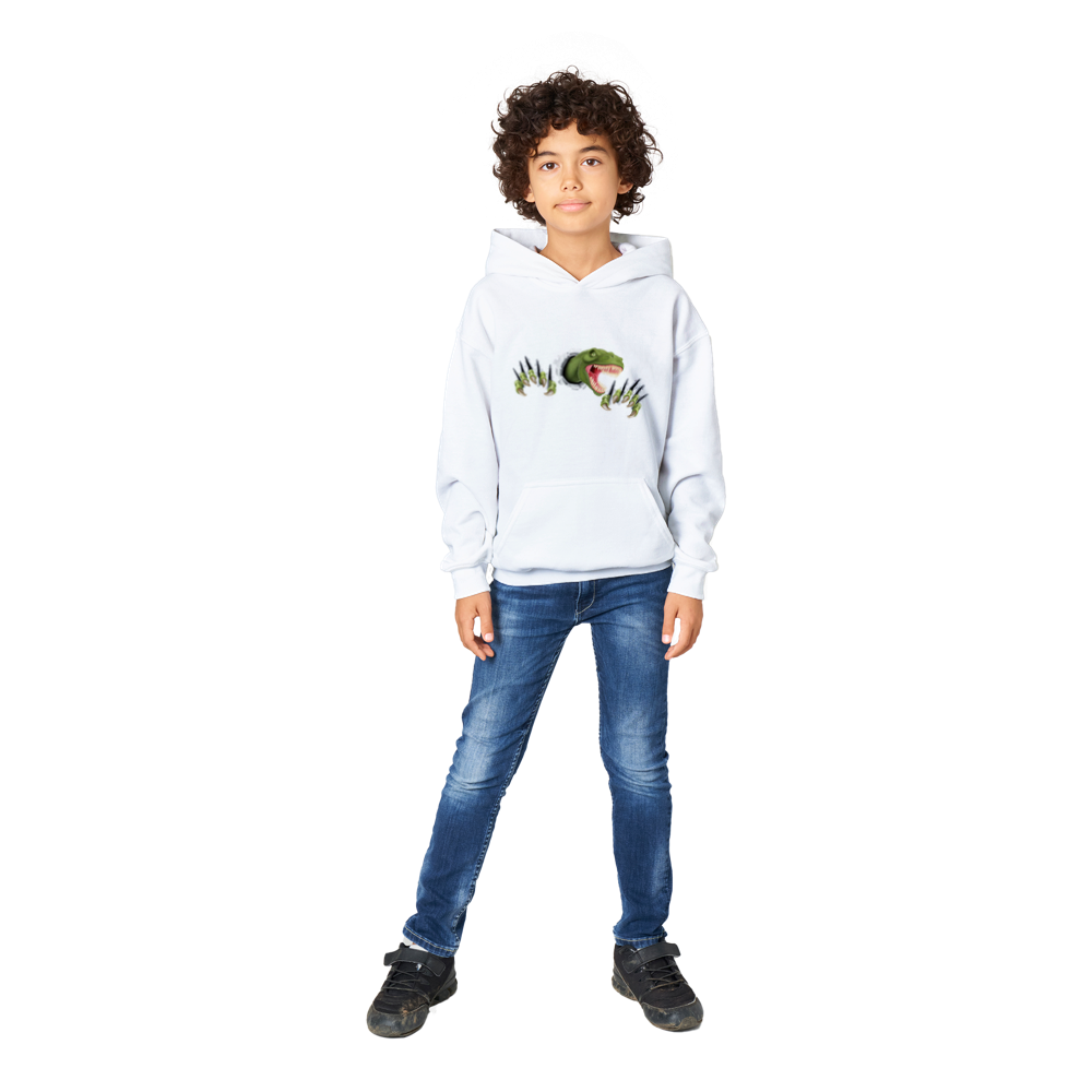 Velociraptor Kids Pullover Hoodie