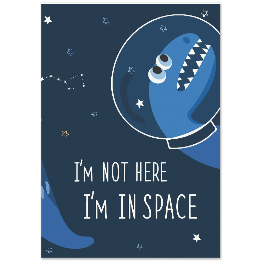 Space dinosaur Museum-Quality Matte Paper Poster