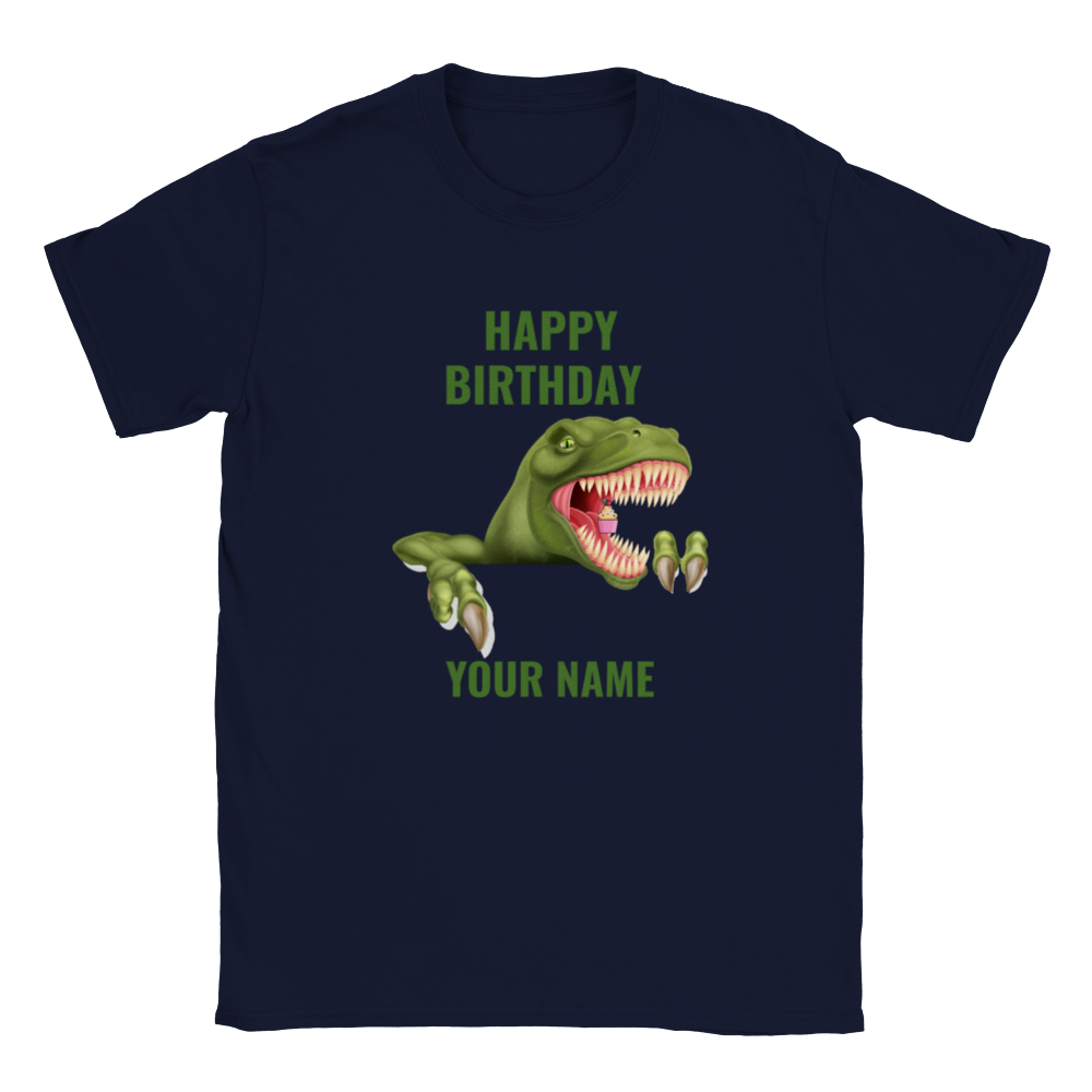 Personalised dinosaur theme Kids birthday T-shirt