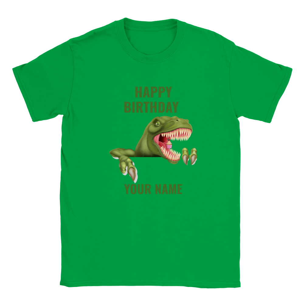 Personalised dinosaur theme Kids birthday T-shirt