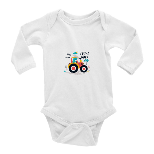 Tractor dinosaur Baby Long Sleeve Onesies