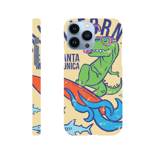 Surfing t-Rex Slim phone case Christmas gift