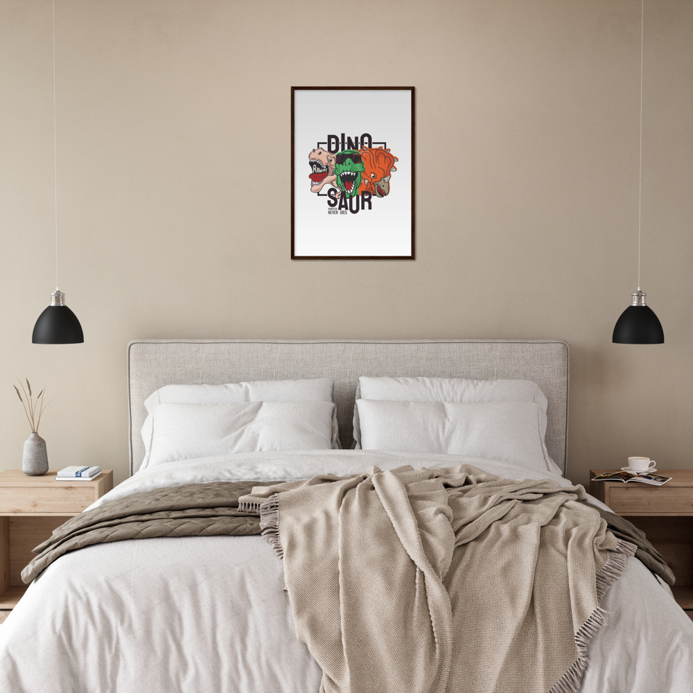 Dinosaur Premium Matte Paper Wooden Framed Poster