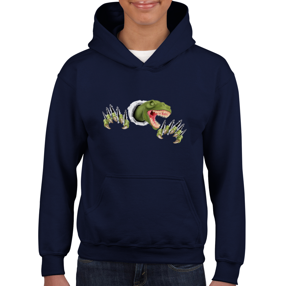 Velociraptor Kids Pullover Hoodie