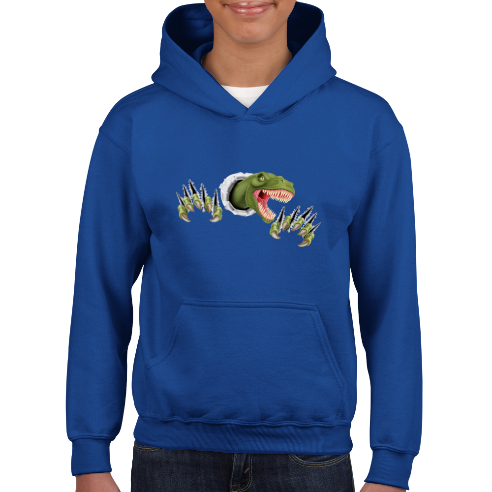 Velociraptor Kids Pullover Hoodie