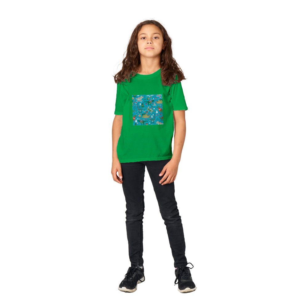 Dinosaur kids Christmas T-shirt