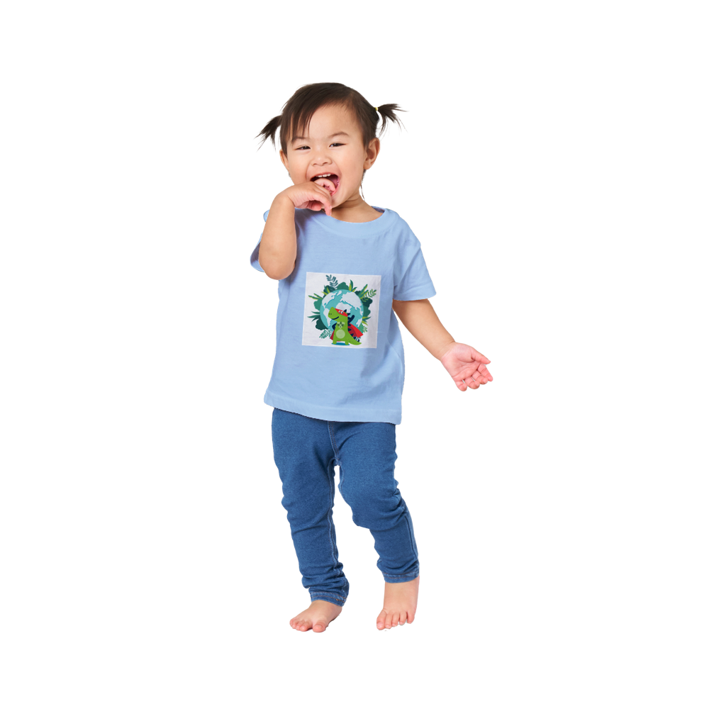 Superhero dinosaur baby T-shirt