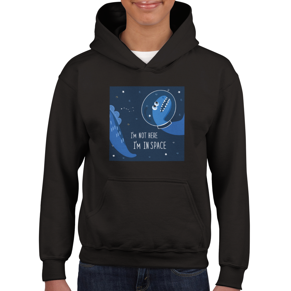 Space dinosaur Kids Pullover Hoodie