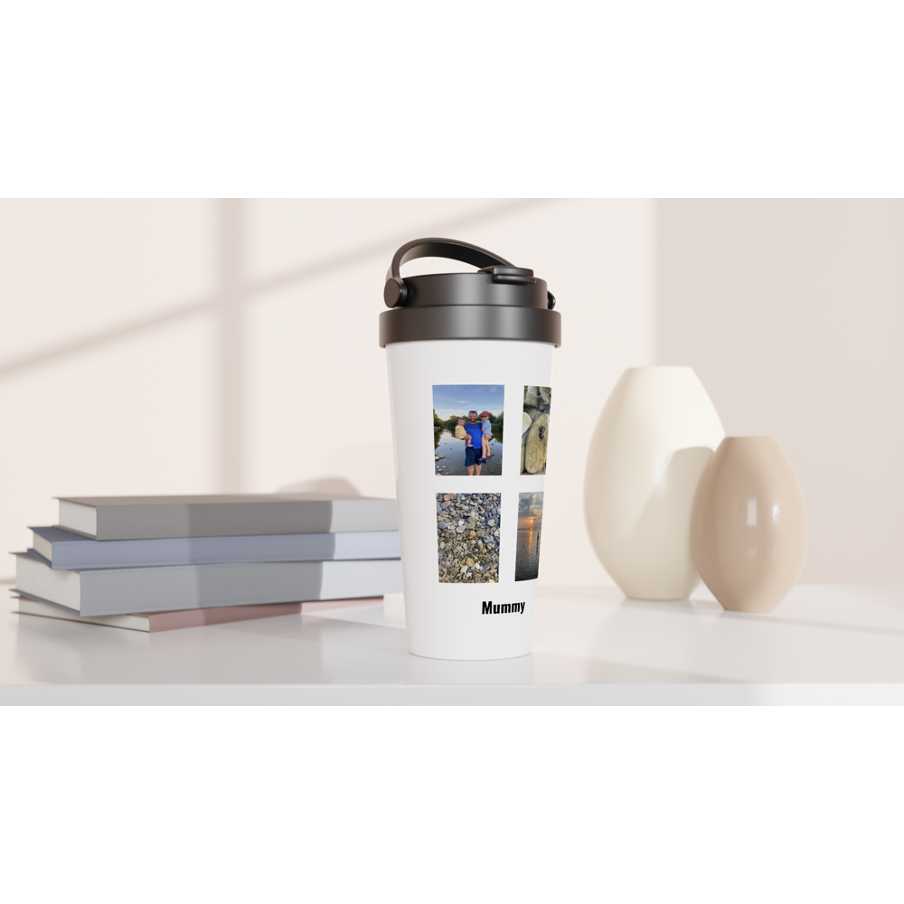 Personalised White 15oz Stainless Steel Travel Mug Christmas gift