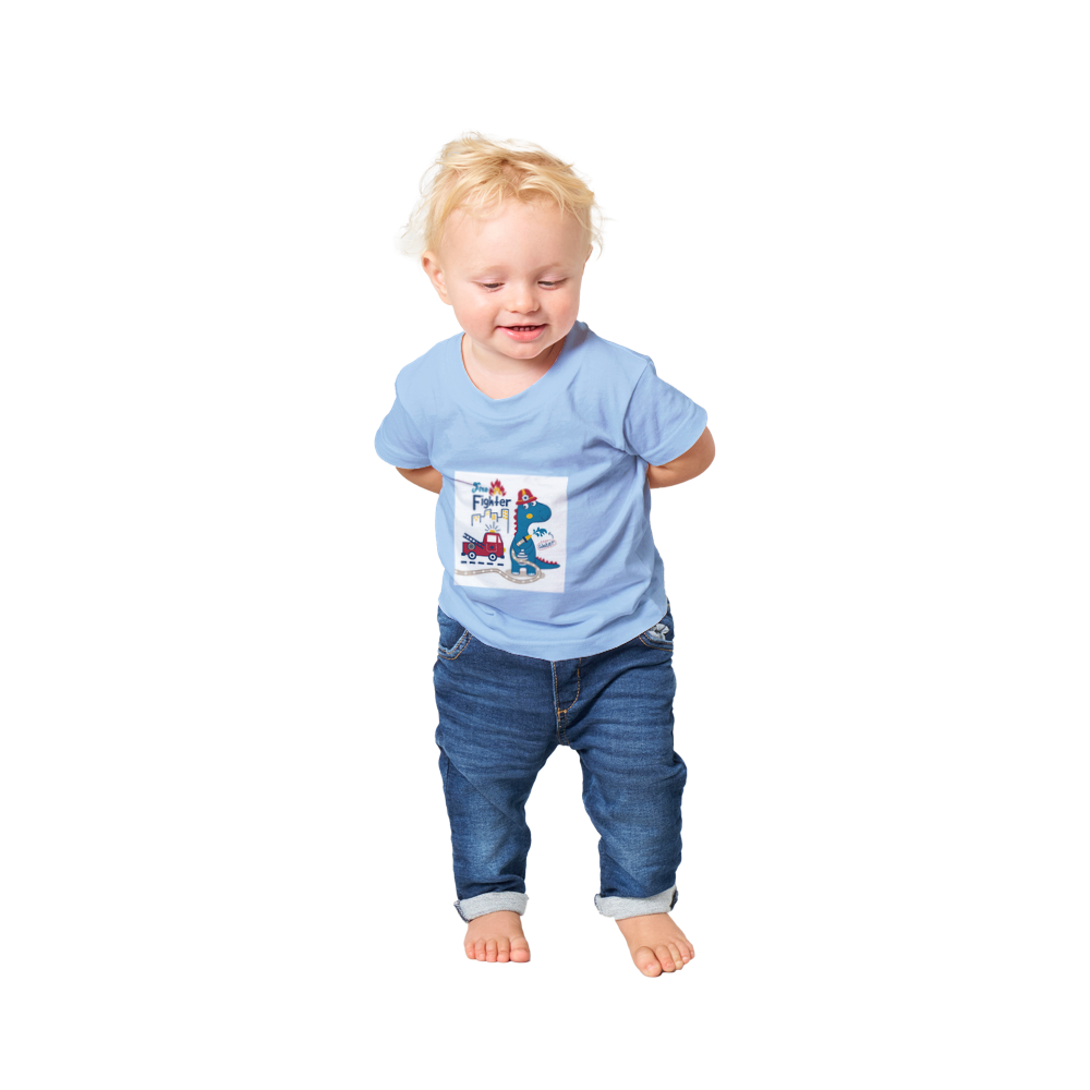 Dinosaur fireman Baby T-shirt