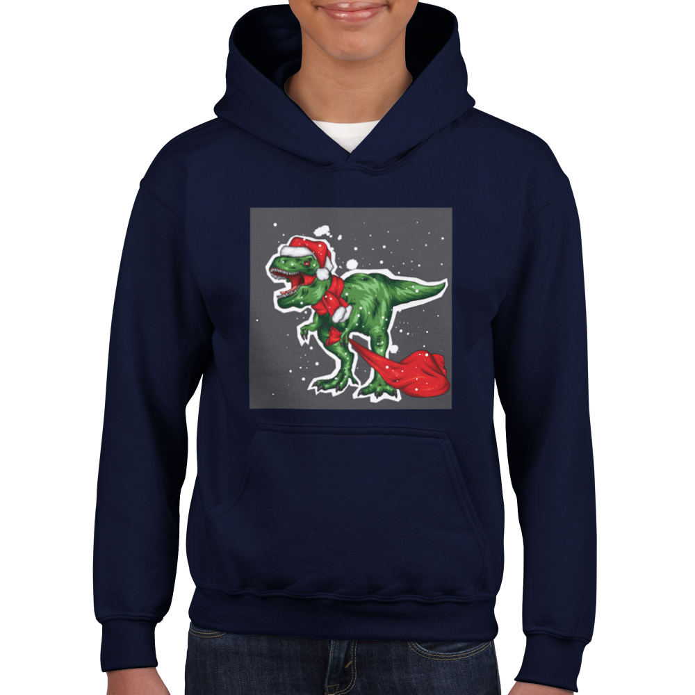 T-rex kids Christmas Hoodie