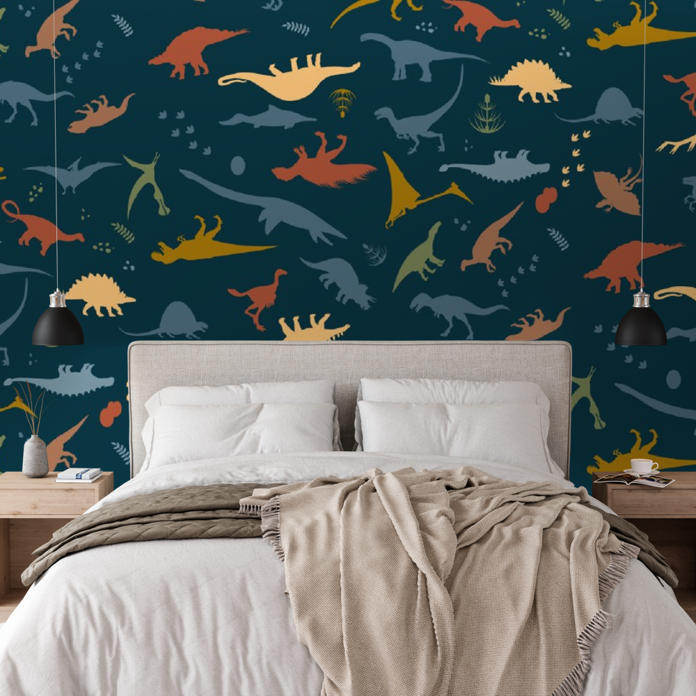 Vintage kids dinosaur Wallpaper