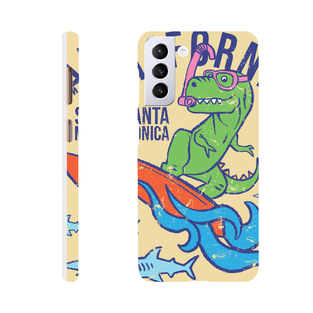 Surfing t-Rex Slim phone case Christmas gift