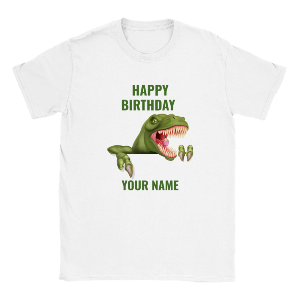 Personalised dinosaur theme Kids birthday T-shirt