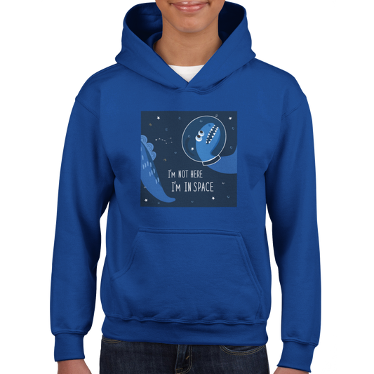 Space dinosaur Kids Pullover Hoodie