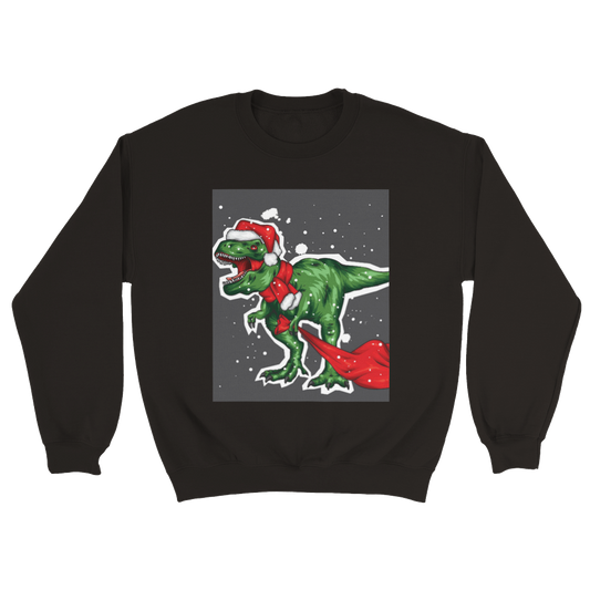 T-rex kids Christmas jumper