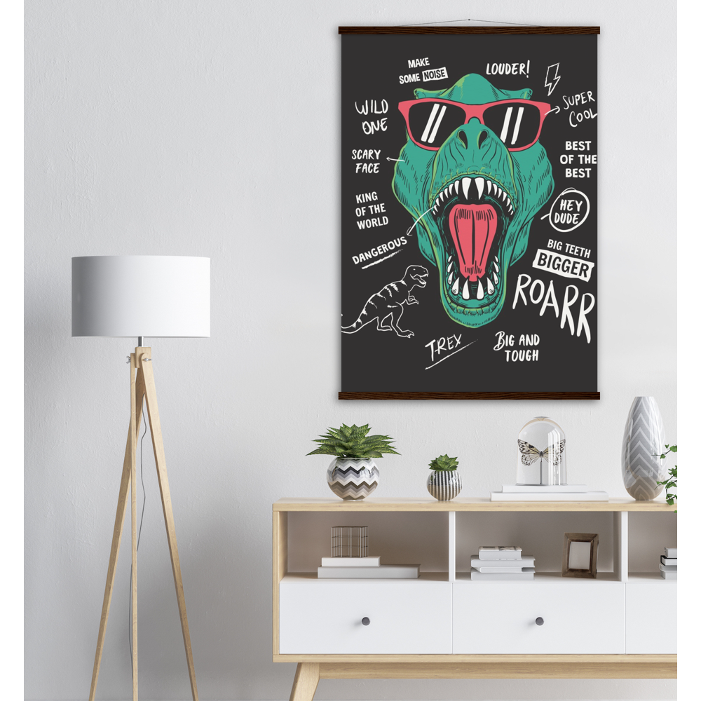 T-Rex Museum-Quality Matte Paper Poster & Hanger